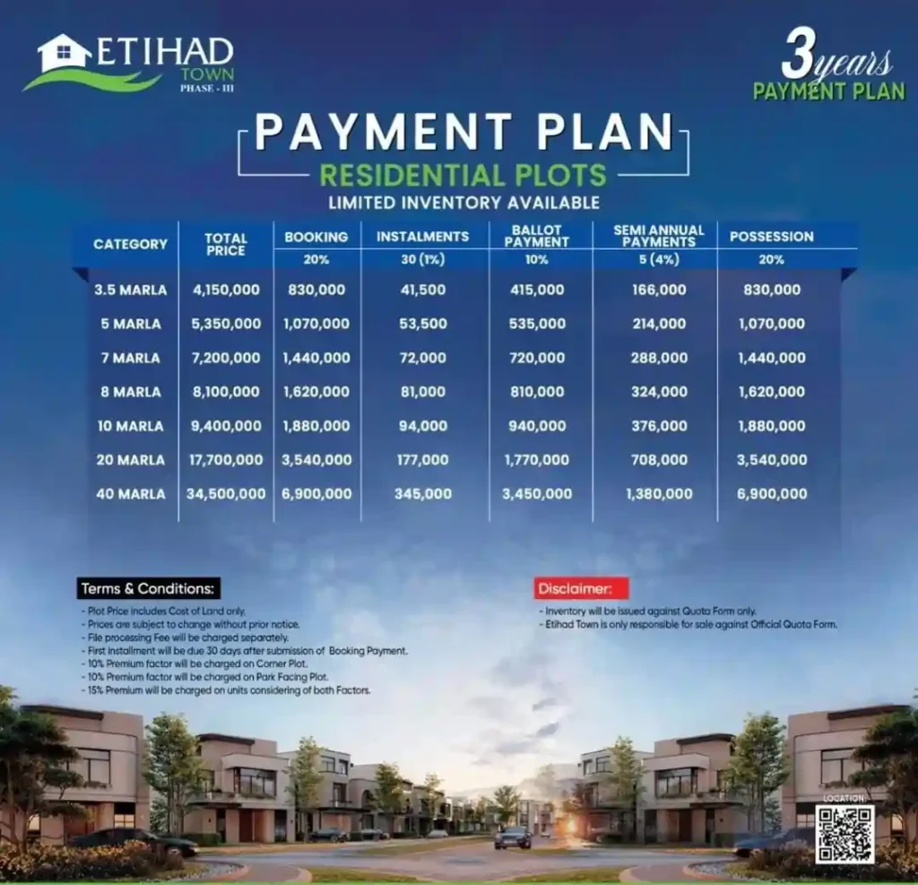 etihad town phase 3 new payment plan